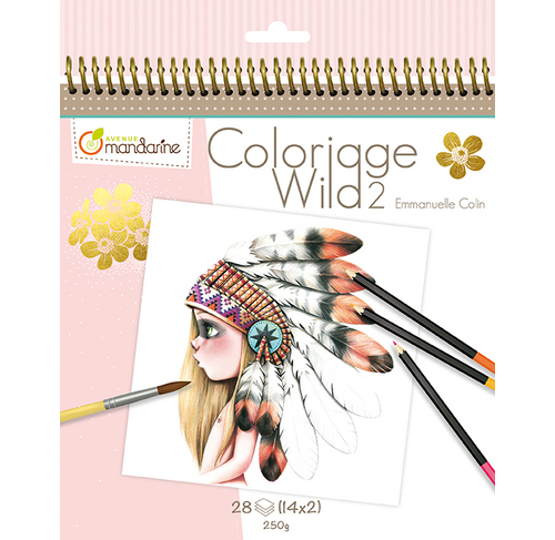 Cuaderno para colorear Avenue Mandarine Wild 3 - Abacus Online