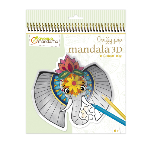 Cahier de coloriage Mandala garçon Graffy Pop Avenue Mandarine - Mille et  Une Feuilles